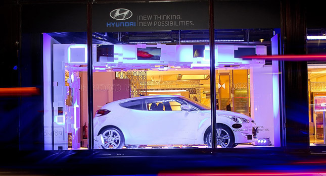  Hyundai Veloster Secures a Window Seat at London's Harrods