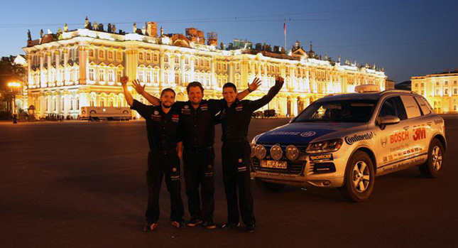  Volkswagen Touareg Treks From Melbourne to St. Petersburg in Record Time