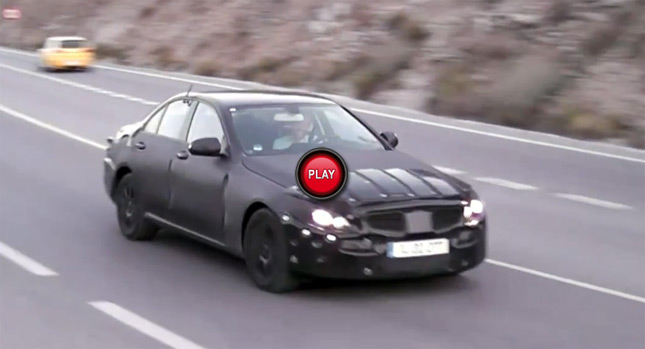  Scoop: New 2014 Mercedes-Benz C-Class Makes a Cameo Appearance in Front of the Camera