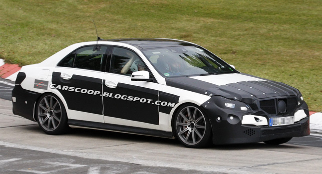  Scoop: 2014 Mercedes-Benz E63 AMG Shows its Sharper Face on the 'Ring