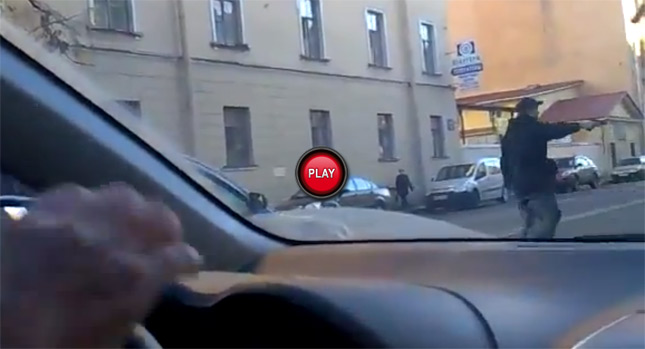  Russian Road Rage Incident with Man-Purse “Boy” Ends with a Bang