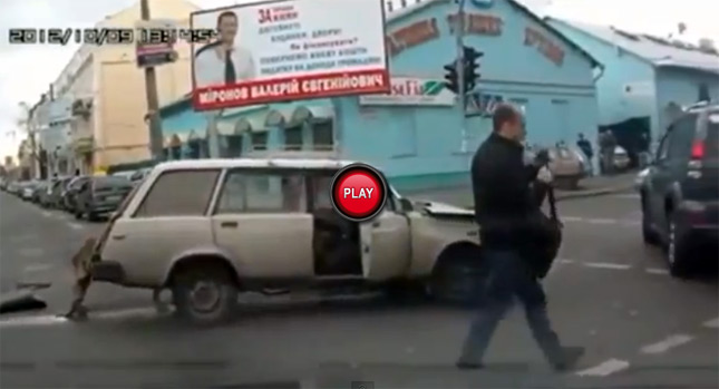  Ukrainian Driver and Passenger See Nothing, Hear Nothing, Know Nothing after Crash…