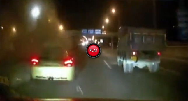  Porsche Cayman Coupe Slams Into the Rear End of a Truck without Lights