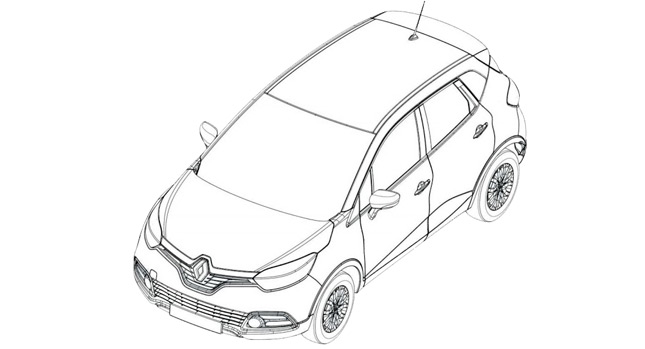  New Renault Captur Reportedly Revealed in Patent Drawings