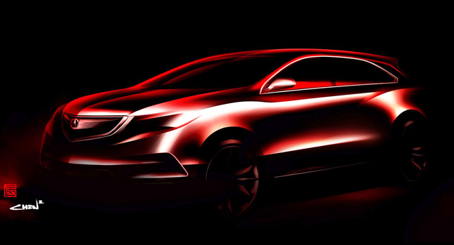  2014 Acura MDX Prototype gets Teased Before Detroit Motor Show Debut