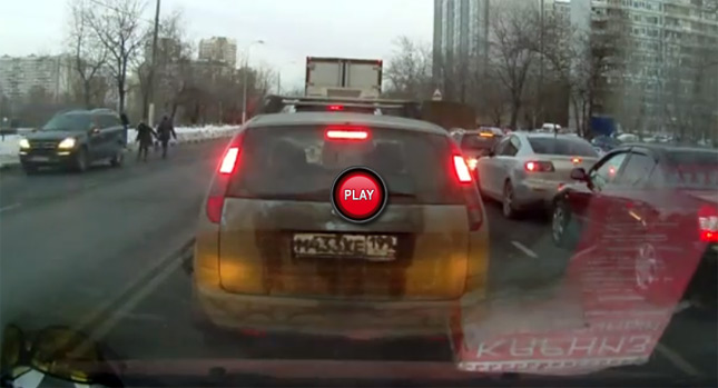  In Russia, If You Don't Succeed Hitting a Pedestrian at First, Try Again in Reverse…