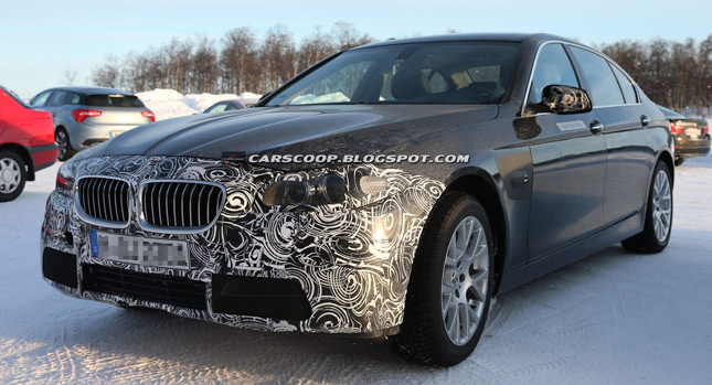  Spied: BMW Testing Plug-in Hybrid Version of the 5-Series Sedan