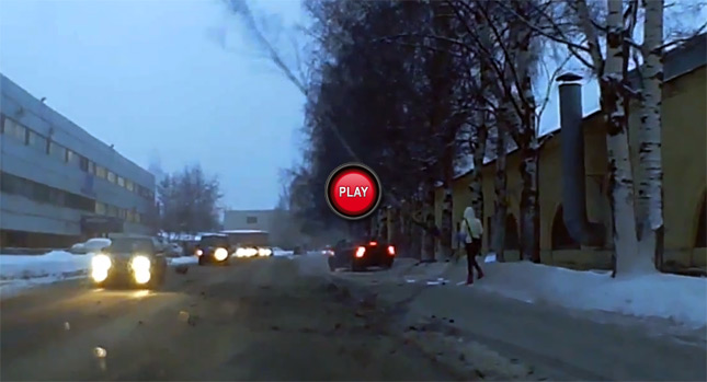  Watch an Amazingly Fortunate Russian Girl Escape a Crash Unscathed