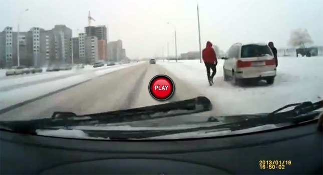  Karma Strikes Down a Driver Attempting to Frighten a Pedestrian