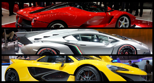 Geneva Show Hypercar: Ferrari LaFerrari vs. Lamborghini Veneno vs. McLaren  P1 | Carscoops