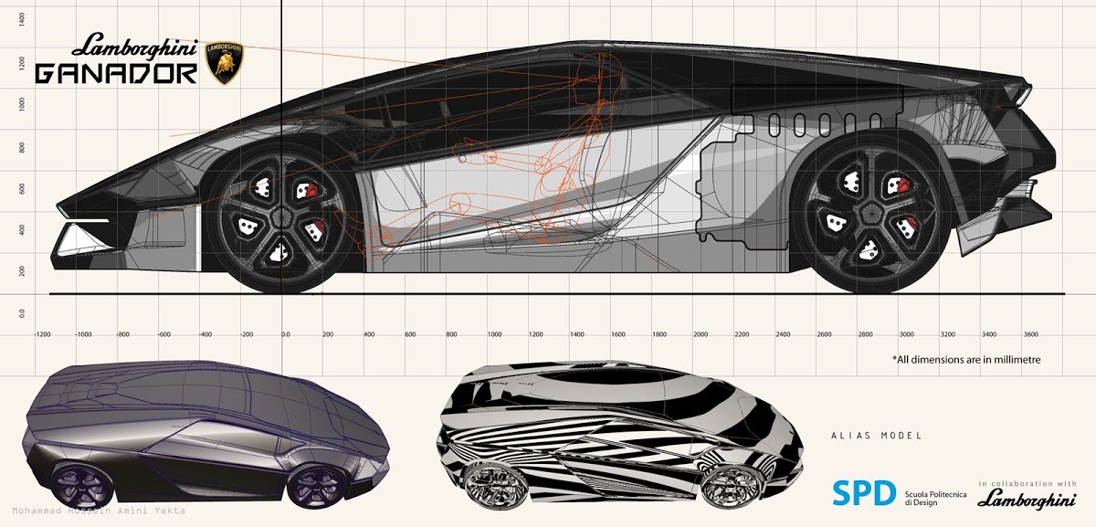 Lamborghini Ganador Supercar Design Study Goes Wedge | Carscoops