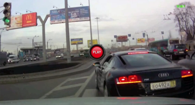  Asshat Audi R8 Driver is Just Asking to be Rammed by Mazda3