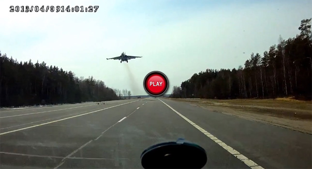  Belarusian Jet Fighters Messing Around with Civilian Drivers