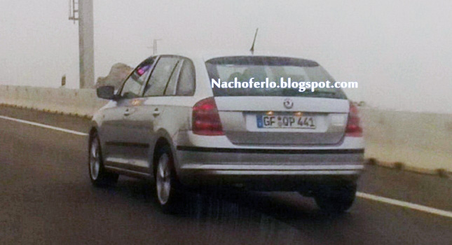  Skoda Rapid Estate or Possibly Next Gen Fabia Combi Spotted Virtually Undisguised