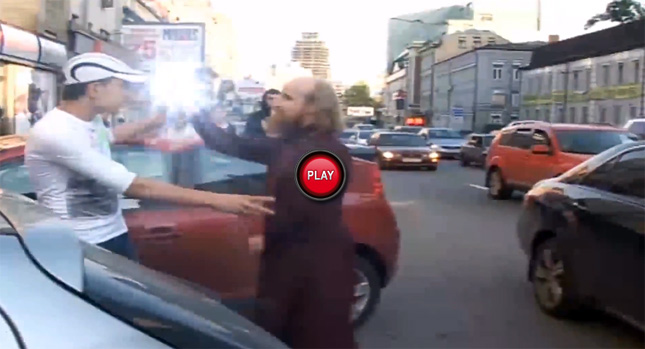  Russian Priest in Mercedes-Benz E-Class Misbehaving