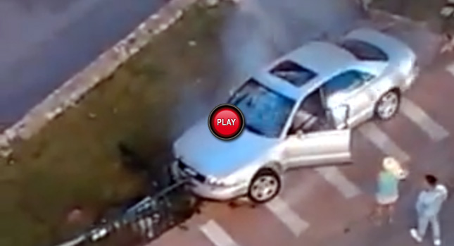  Audi A8 Driver Throws a Wild Hissy Fit After Minor Accident and Trashes His Own Car!