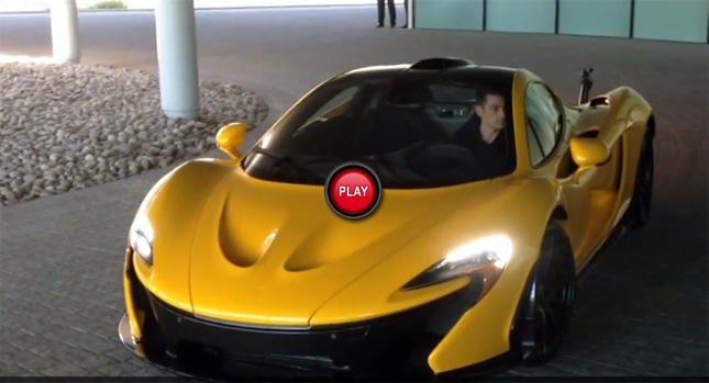  Spoiler-Less McLaren P1 Filmed Revving Outside of Company HQ