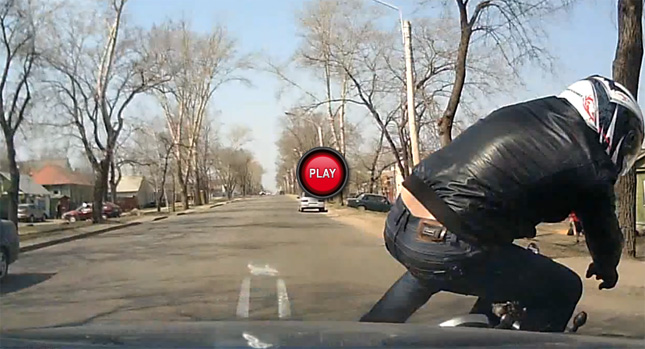  Russian Biker Avoids One Accident, Turns Around and Gets Into Another…