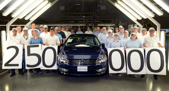  VW Celebrates Production of 250,000th Passat at Chattanooga Plant