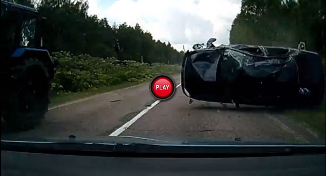  Russian Dad Shows Super Reflexes, Saves Family from Rolling Lada