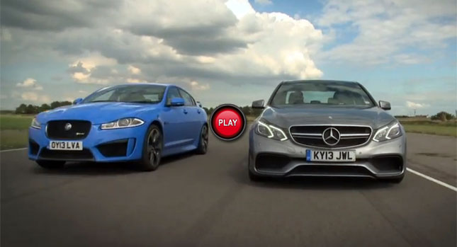  Jaguar XFR-S Meets Mercedes E 63 AMG, Loses Hands Down…