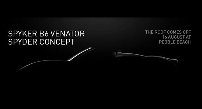  Spyker B6 Venator Spyder Concept Confirmed for Pebble Beach