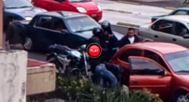  Video Shows Man Being Kidnapped from his Car in Mexico by Men in Police Uniform