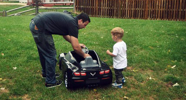  This Guy Brought His 2-Year-Old Nephew a New 2014 Corvette Stingray…