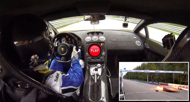  Watch the Scary Onboard Footage of the 402 KM/H Lamborghini that Caught Fire