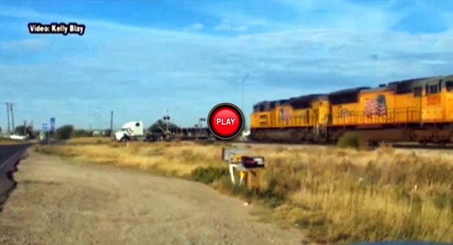  Another Truck Stalls at Rail Crossing, is Obliterated by Train