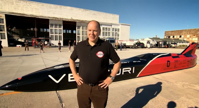  Prince Albert Rings the Bell on New Venturi VBB-3 Electric Land Speed Record Car