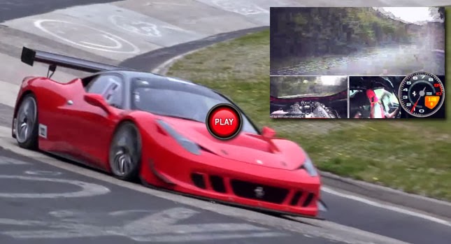  Watch a Ferrari 458 Challenge Going 220km/h Crash at the Nürburgring