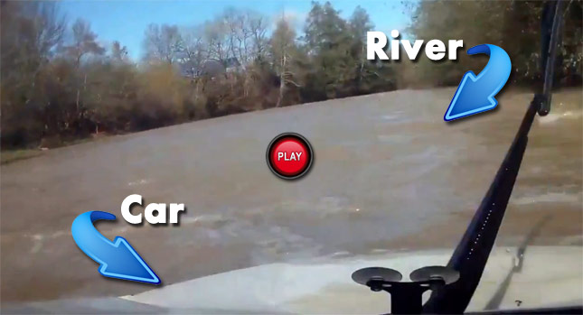  Car Crashes and Floats Down a River, Driver and Passengers Don't Give Two Hoots About It!