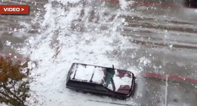  First Ice Falling on Cars Videos from this Winter