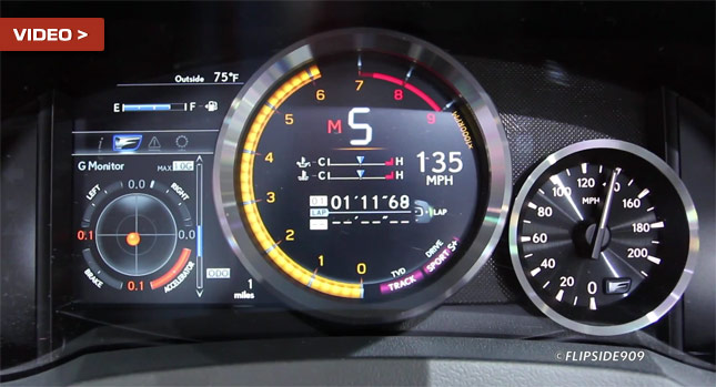  See the New Lexus RC F's Digital Gauges in Action with Bonus Sound Track