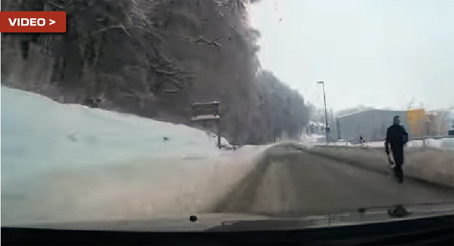  Ice Age: Frozen Tree Drops on Slovenian Driver, F Word Ensues