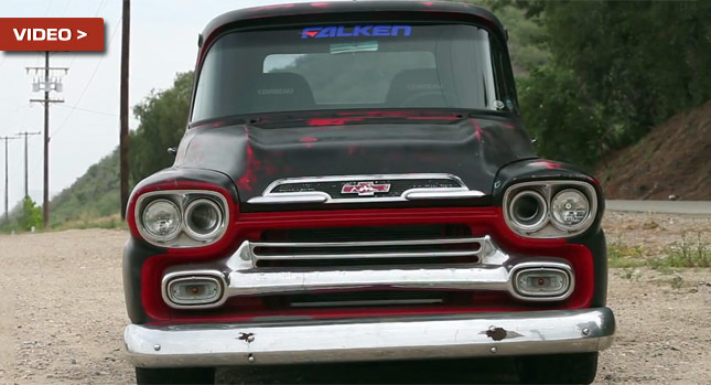  This Modified 1959 Chevy Truck Pulls 1G on the Skidpad!