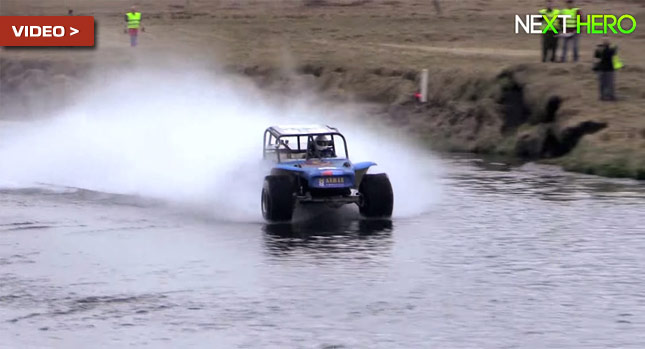  Watch 1,600HP Jeep Buggy Set a 1,001-Feet Hydroplanning World Record