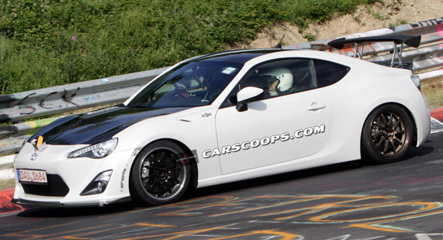  Mystery Toyota GT 86 Prototype with Carbon Fiber Hood, Roof and Boot Spied on the 'Ring