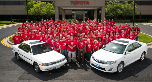  Toyota Kentucky Plant Builds 10 Millionth Vehicle Since 1988 [w/Videos]