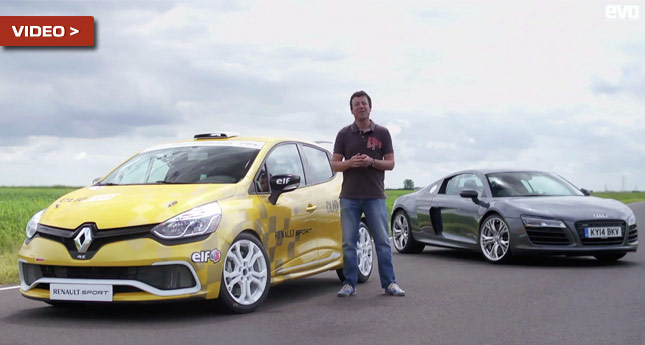  New Renault Clio Cup Racer Gets Within Several Tenths of Audi R8 V10 Plus Around a Track