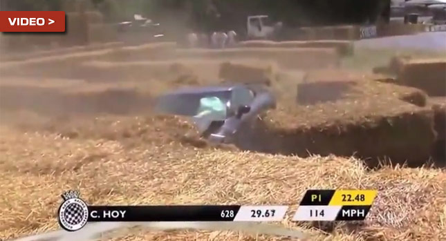  Nissan GT-R Nismo Driver Finds Goodwood’s Hay Bales Are Not that Harmless