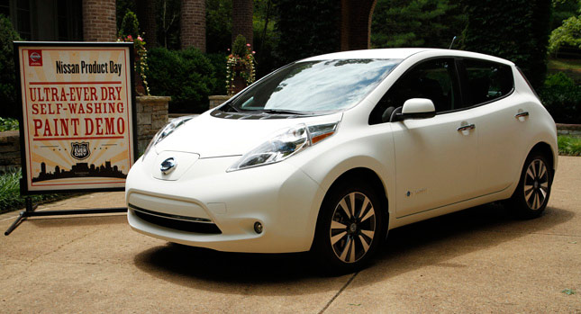  Nissan Leaf with Self-Cleaning Paint Tech is Literally the World’s Cleanest Car