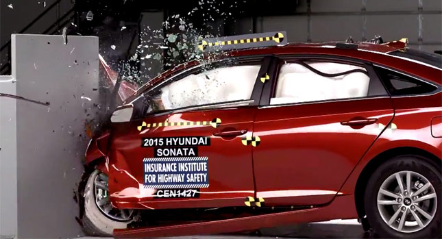  2015 Hyundai Sonata Posts Strong Results during IIHS Crash Test [w/Video]