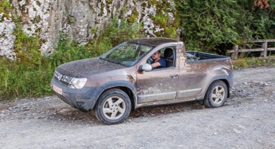 Undisguised Factory-Built Dacia Duster Pickup Prototype Spied in