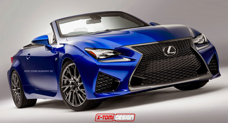  New Lexus RC-F Rendered Topless