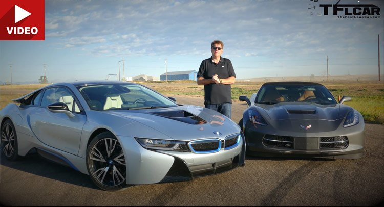  BMW i8 Drag Raced Against 2015 Corvette Stingray