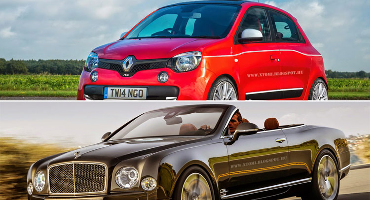  New Renault Twingo RS and Bentley Mulsanne Convertible Renders