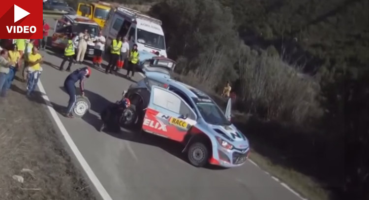  Pilot and Co-Driver Changing a Tire is what Makes Rallying so Beautiful