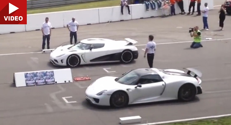  Porsche 918 Spyder and Koenigsegg Agera R Meet Again in Drag Race